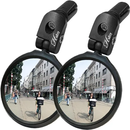 Vista 6 de Hafny Espejo de bicicleta con extremo de barra, HD, resistente a explosiones, espejo de cristal, HF-MR090, HF-M951-FR03, HF-M952-FR03
