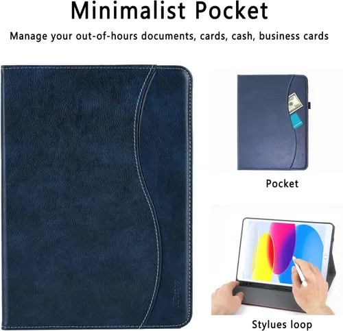 Vista 8 de HFcoupe Funda para iPad A16 de 11ª generación de 11 pulgadas 2025, estilo libro para iPad Gen 10 2022 de 10.9 pulgadas, funda protectora