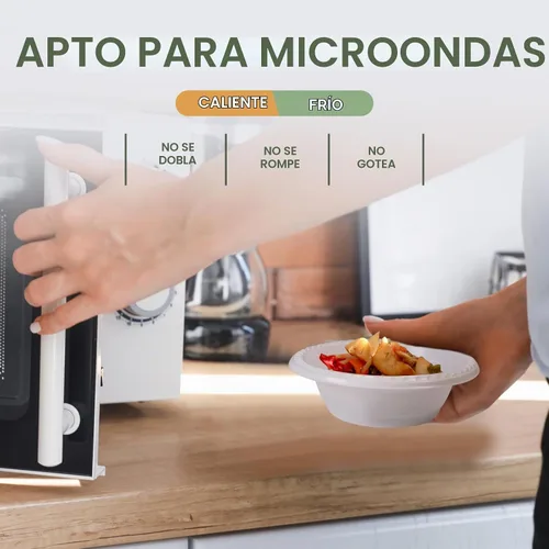 Vista 2 de Paquete de 200 cuencos desechables de plástico blanco – Tazones de 5 onzas libres de BPA para microondas con borde para sopa, ensalada, postre