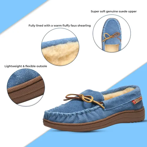 Vista 3 de Alpine Swiss Sabine - Mocasines para mujer, pantuflas para mujer