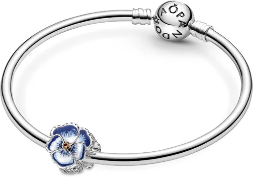 Vista 5 de Pandora Blue Pansy Flower Charm