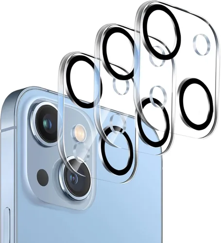 Vista 9 de Dengduoduo Paquete de 3 protectores de lente de cámara para iPhone 13 de 6.1" y iPhone 13 Mini de 5.4", vidrio templado, Ultra HD, dureza 9H Todo