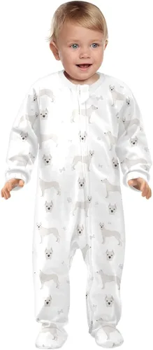 Vista 3 de vvfelixl Dogo Argentino Baby Sleepers For Girl Boys Newborn Baby Play One-Piece Footies For 0-24 Months