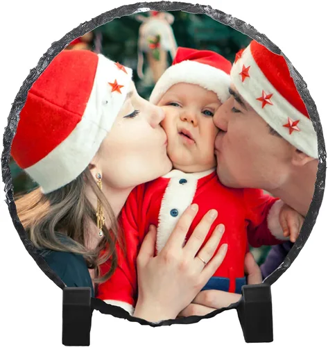 Vista 9 de Marco de piedra personalizado para fotos personalizadas, marcos de placa de pizarra de roca, regalos personalizados para bodas, familiares, mascotas