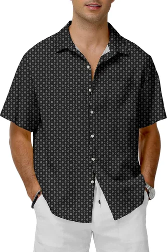 Vista 20 de KYKU Hawaiian Shirt for Men: Tropical Summer Beach Short Sleeve Button Down Shirt with Pocket
