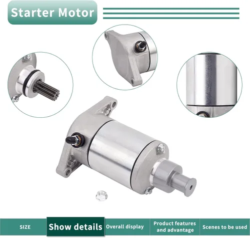 Vista 4 de Road Passion Nuevo motor de arranque de 12 V compatible con Suzuki LT-F4WDX King Quad 300 250cc 1991-1998/King Quad 300 LTF300F LT-F300F F4x4 300cc