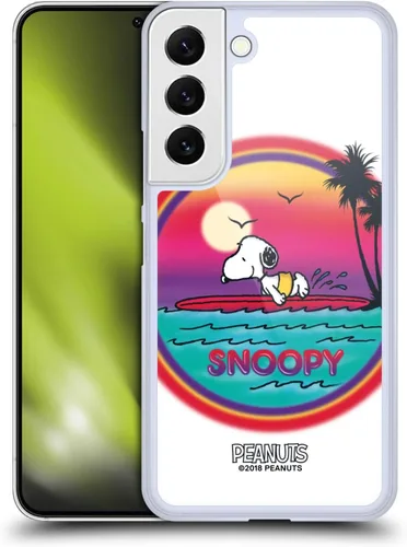 Vista 40 de Head Case Designs Funda rígida con licencia oficial de Peanuts Beach Surf Snoopy Boardwalk Airbrush compatible con Samsung Galaxy S20 FE / 5G Playa