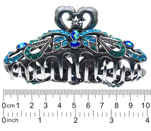 Vista 4 de Fashion & Lifestyle Pinza de mandíbula grande de aleación de metal para mujeres y niñas, pinza bastante fuerte, pasador antideslizante, agarre hacia