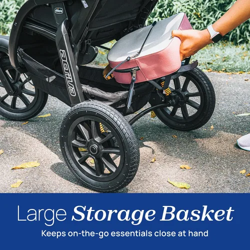 Vista 9 de Chicco Activ3 - Cochecito para correr y asiento de coche, sistema de viaje Solar/Grey, infant car seat and stroller combo, foam-filled tires, UPF
