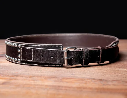 Vista 7 de Hulara Cinturón de cuero genuino oculto para pistolera, cinturón táctico de cuero marrón