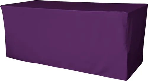 Vista 12 de BalsaCircle Mantel de poliéster ajustado negro de 6 pies para bodas, fiestas, eventos, mantelería