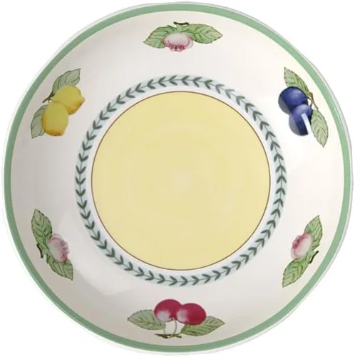 Vista 2 de Villeroy & Boch French Garden Fleurence - Cuenco para pasta, porcelana premium, fabricado en Alemania, 9.25 pulgadas/37 onzas, blanco