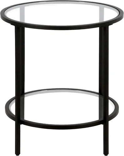 Vista 4 de Henn&Hart - Mesa auxiliar de 20 pulgadas, mesita de noche, mesa auxiliar, color negro