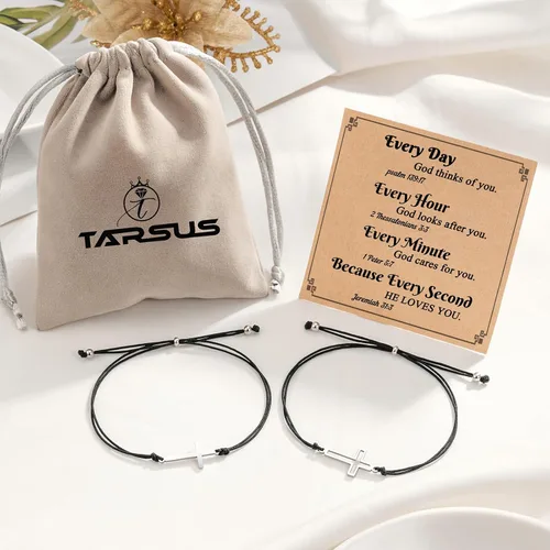 Vista 7 de Tarsus Pulsera de cruz para mujeres y hombres, regalos religiosos para mujeres y hombres, regalos cristianos para mujeres, amigos, familia