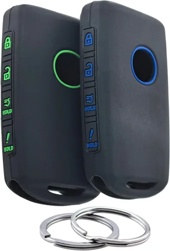 Vista 13 de 2 piezas 4 botones Funda de llave inteligente de silicona Compatible con 2023 2022 2021 2020 2019 Mazda 3 6 CX-30 CX-5 CX-9 CX-50 (Negro)