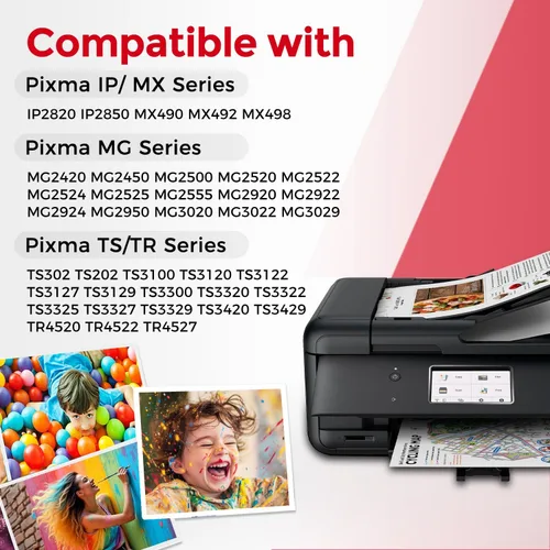 Vista 2 de Ubinki - Cartucho de tinta compatible, reemplazo para Canon 243 243XL PG-243 XL PG243 245 245XL (negro, paquete de 2) para usar con impresoras