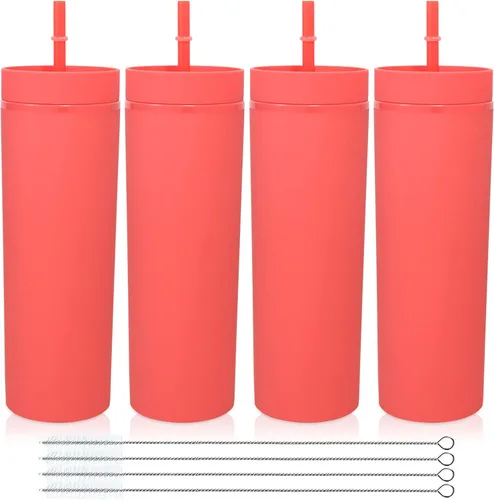 Vista 19 de Volhoply Vasos delgados de plástico de 20 onzas