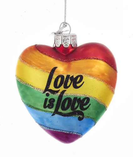 Vista 7 de Noble Gems™ Pride - Adorno de cristal de arco iris, Navidad