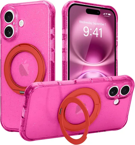 Vista 37 de Funda para iPhone 16 Pro Max, compatible con Magsafe, color negro
