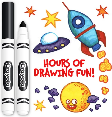 Vista 4 de Crayola Marcadores de Línea Ancha - Negro (12 unidades), Marcadores para Niños, Suministros Escolares al Por Mayor para Maestros, No Tóxicos