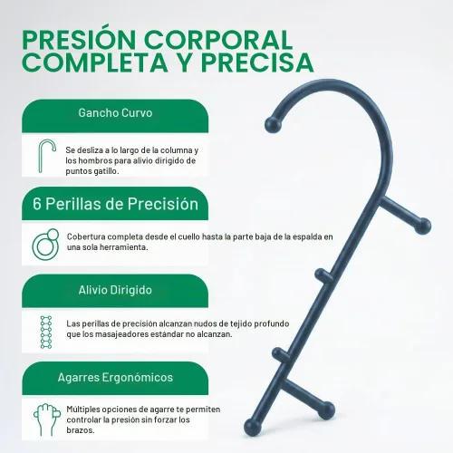 Vista 3 de Thera Cane Masajeador (azul), fabricado con orgullo en los Estados Unidos desde 1988