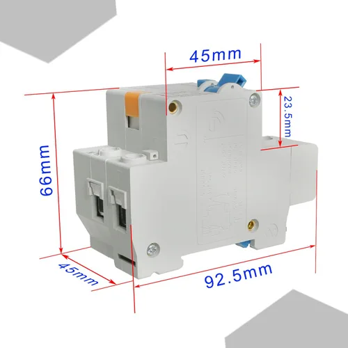 Vista 2 de Disyuntor miniatura de bajo voltaje DZ47-63 Montaje en carril DIN, interruptor de corriente residual, interruptor de corriente residual, protección