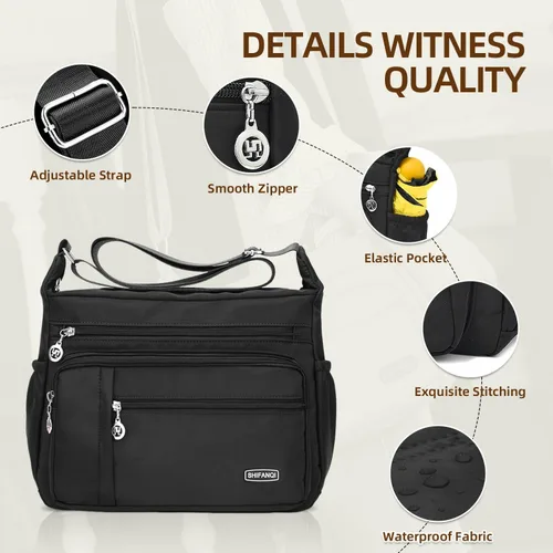 Vista 4 de Crossbody Bag for Women,Multi Pockets Cross Body Purses for Women, Ladies Shoulder Bag, Travel Purses and Handbags