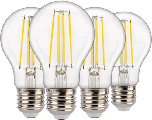 Vista 16 de FLSNT Foco LED del amanecer al anochecer con sensor para exteriores A19, 5000K Luz diurna, 7W (equivalente a 60W), 800LM, base E26 de filamento 60w