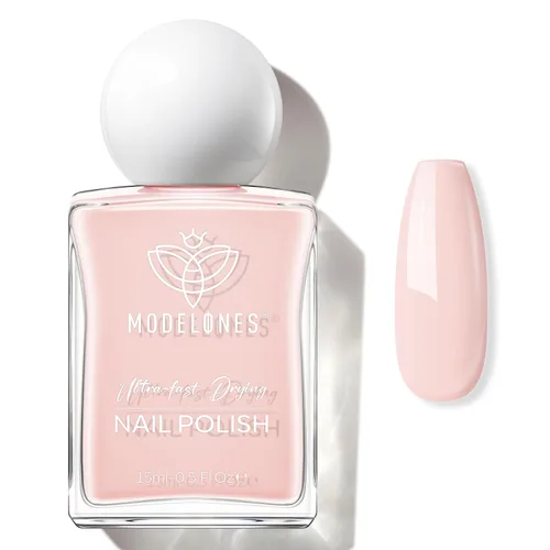 Vista 9 de modelones capa superior y base de esmalte de uñas 3 en 1, fortalecedor de uñas, 15 ml esmalte de uñas transparente de secado rápido, brillo duradero