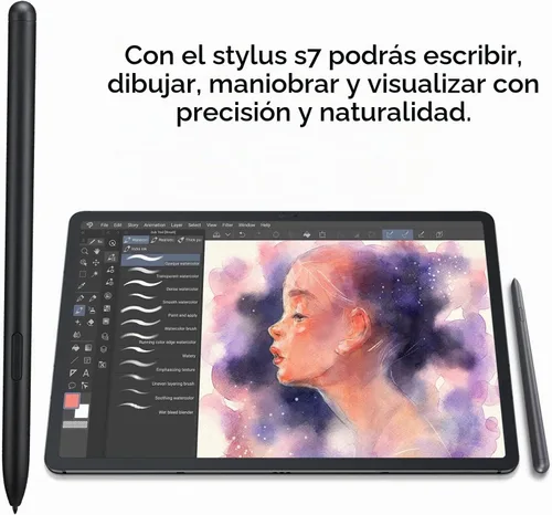 Vista 3 de Paquete de 2 Galaxy Tab S7 S Pen de repuesto para Samsung Galaxy Tab S7 Negro (Black)