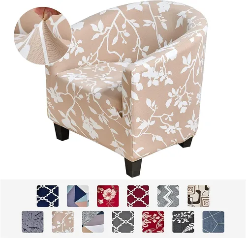Vista 5 de Funda elástica para silla de club, funda para silla de bañera, funda para sillón, funda de sofá, protector de muebles para sala de estar (color #10)