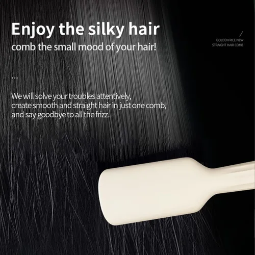 Vista 4 de Cepillo alisador de pelo, peine alisador de cabello, cepillo alisador de cabello, calentamiento rápido, cepillo alisador de 3 velocidades, alisador