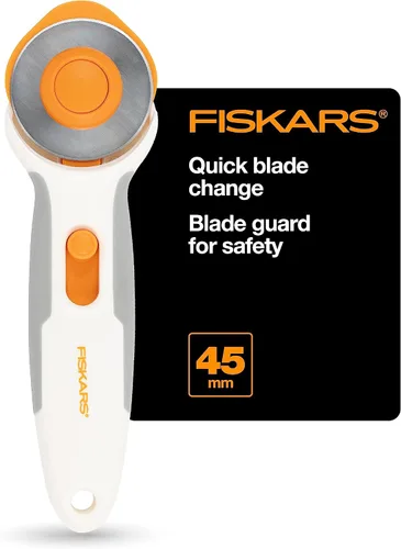 Vista 7 de Fiskars Cortador giratorio Loop, colección Explore Mountain Haze, cuchilla de acero de precisión para tela, fieltro y vinilo, 45 mm