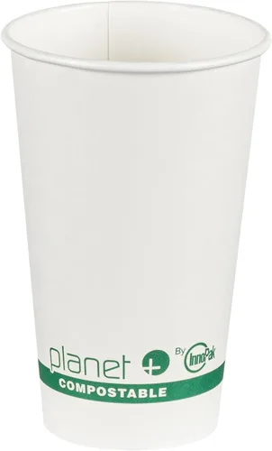 Vista 5 de Planet+ Vaso caliente laminado PLA 100% compostable, 4 onzas, caja de 1000