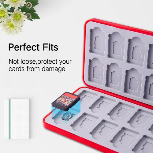 Vista 45 de PERFECTSIGHT Switch Game Case Compatible with Nintendo Switch Game Holder for Switch OLED/ Lite Game Card Case Cartridge with 24 Slots Game Card