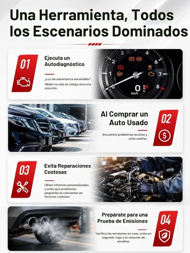 Vista 6 de Rocco OBD2 escáner Bluetooth para iOS y Android, sin suscripción