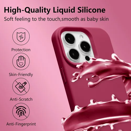 Vista 32 de Funda magnética de silicona para iPhone 13 Pro, color blanco antiguo [Compatible con Magsafe] [Forro de microfibra suave antiarañazos], funda
