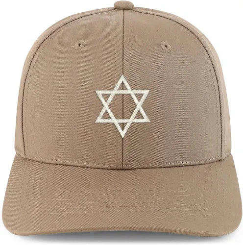 Vista 8 de Trendy Apparel Shop Gorra de béisbol bordada con símbolo de la estrella de David judía Negro