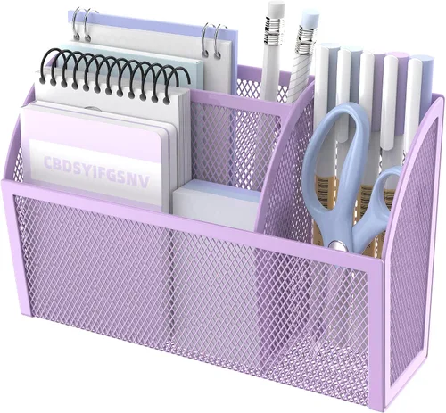 Vista 12 de DALTACK Soporte magnético para lápices, estante de malla de 3 rejillas para pizarra blanca, refrigerador y casillero, organizador para el hogar