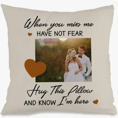 Vista 10 de Personalized Pet Photo Pillow Case Using one pet Image and Custom Text offering Home décor Personality and Giving a Sweet Gift Touch