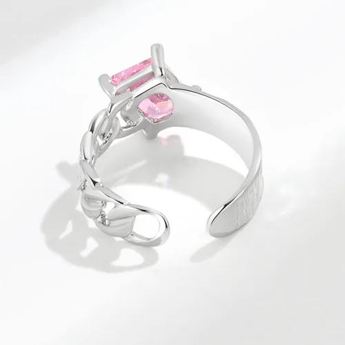Vista 31 de Anillo de plata 925, anillos de plata ajustables para mujer, anillos de pulgar abiertos, anillos de circonio, anillos ajustables, anillos abiertos