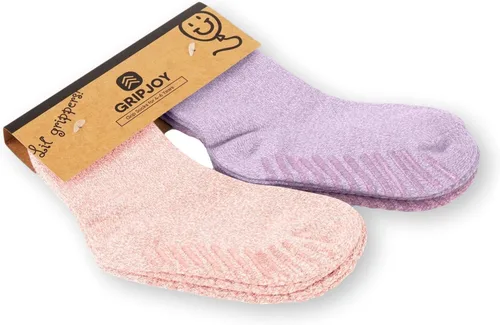 Vista 12 de Gripjoy Toddler Socks with Grippers, Non-Slip for Kids, Enhanced Stability, Comfortable Cotton - 4 Pairs