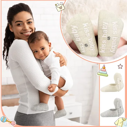 Vista 4 de Unittype 20 pares de calcetines antideslizantes para bebés de 0 a 12 meses para recién nacidos, calcetines antideslizantes para niños y niñas