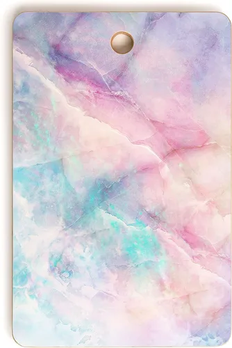 Vista 11 de Society6 Tabla de cortar de bambú Emanuela Carratoni Celestial Geometric Art Tabla decorativa para servir charcutería, terrazo rosa, 16 pulgadas