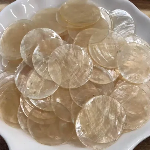 Vista 10 de PEPPERLONELY 8 oz (aproximadamente 10 piezas) conchas marinas de ostra Placuna, 3~4 pulgadas #16A. Placuna Oyster Sea Shells 3 ~ 4 Pulgadas