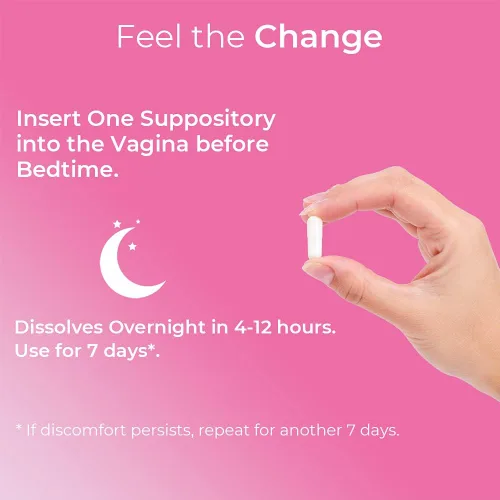 Vista 4 de Natureland Supositorios vaginales de ácido bórico para mujeres, 600 mg, 40 unidades, fabricados en Estados Unidos, cuidado femenino