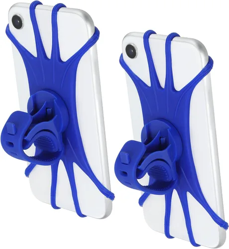 Vista 10 de PATIKIL 2 soportes de teléfono para bicicleta, rotación de 360°, de silicona, para teléfonos de 3 a 6.5 pulgadas, soporte de teléfono ajustable