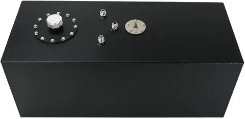 Vista 4 de Celda de Combustible Tanque de Gasolina de Alimentación Superior de Aluminio de 19 Galones+Tapa+Sensor de Nivel 72L Negro