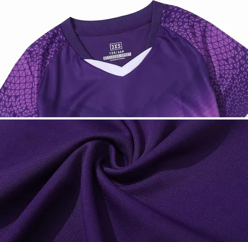 Vista 6 de LUCKYLUAN Conjunto de calcetines y pantalones cortos de fútbol para niños, uniforme deportivo de fútbol para niños y niñas