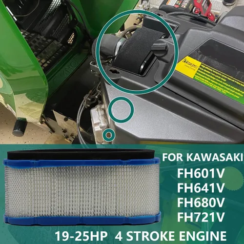 Vista 3 de Filtro de aire Pre filtro para John Deere 647 657 667 717A 727A Z Trak cortacéspedes GT245 GX255 GX335 335 Tractores de césped Kawasaki